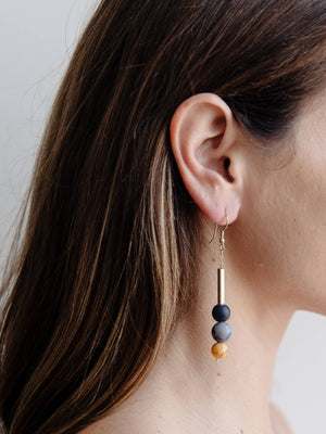 Stacked Clay Beaded Earrings