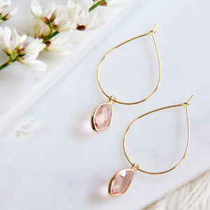 Sunset Teardrop Hoop Earrings