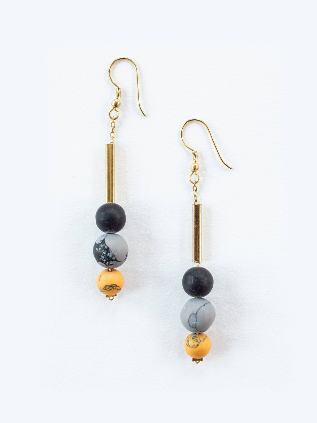 Stacked Clay Beaded Earrings