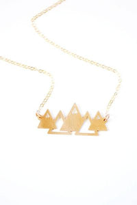 Geometric Mountains Necklace