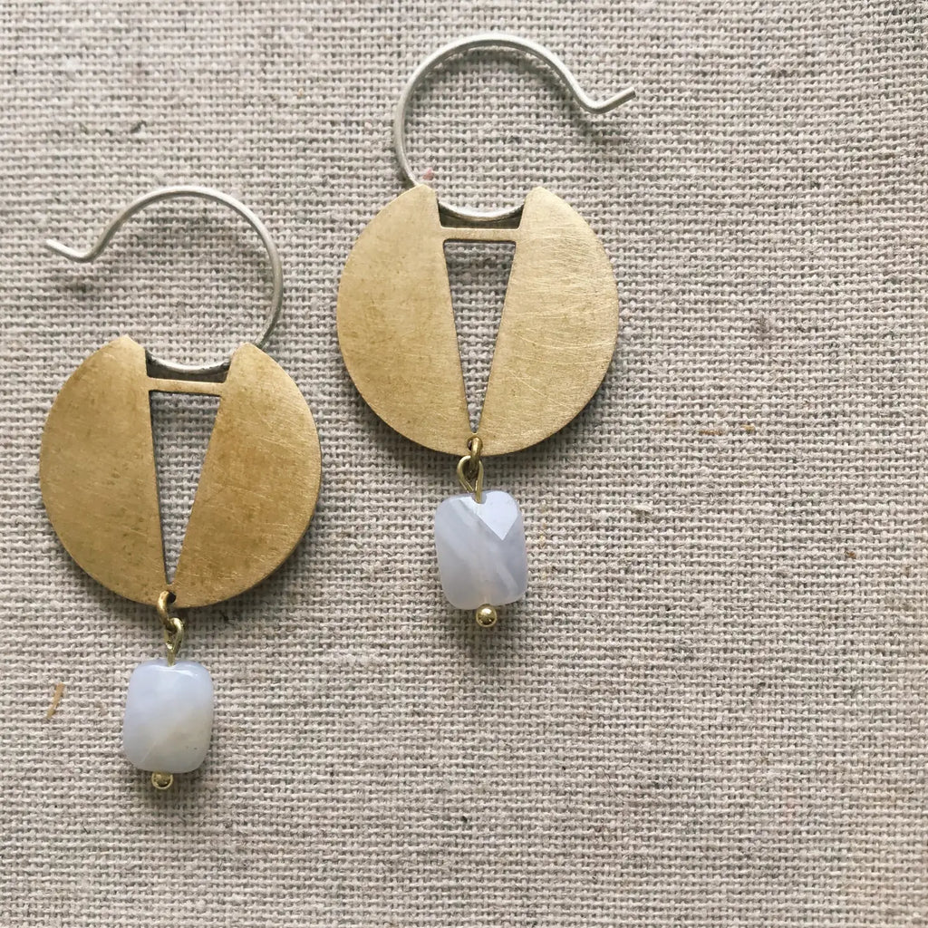 Geo Brass Earrings