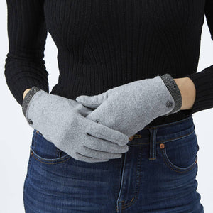 Herringbone Wool Gloves