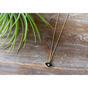 Enamel Evil Eye Necklace