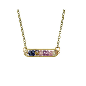 Watermelon Tourmaline Peeped Necklace