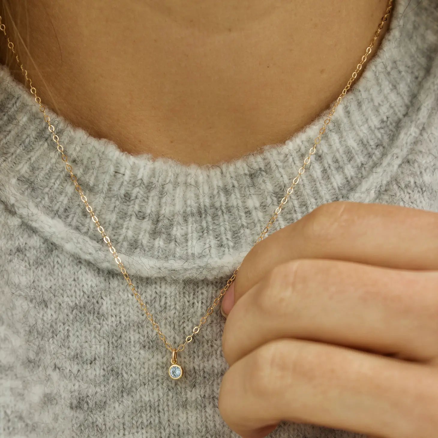 Miniature Birthstone Necklace