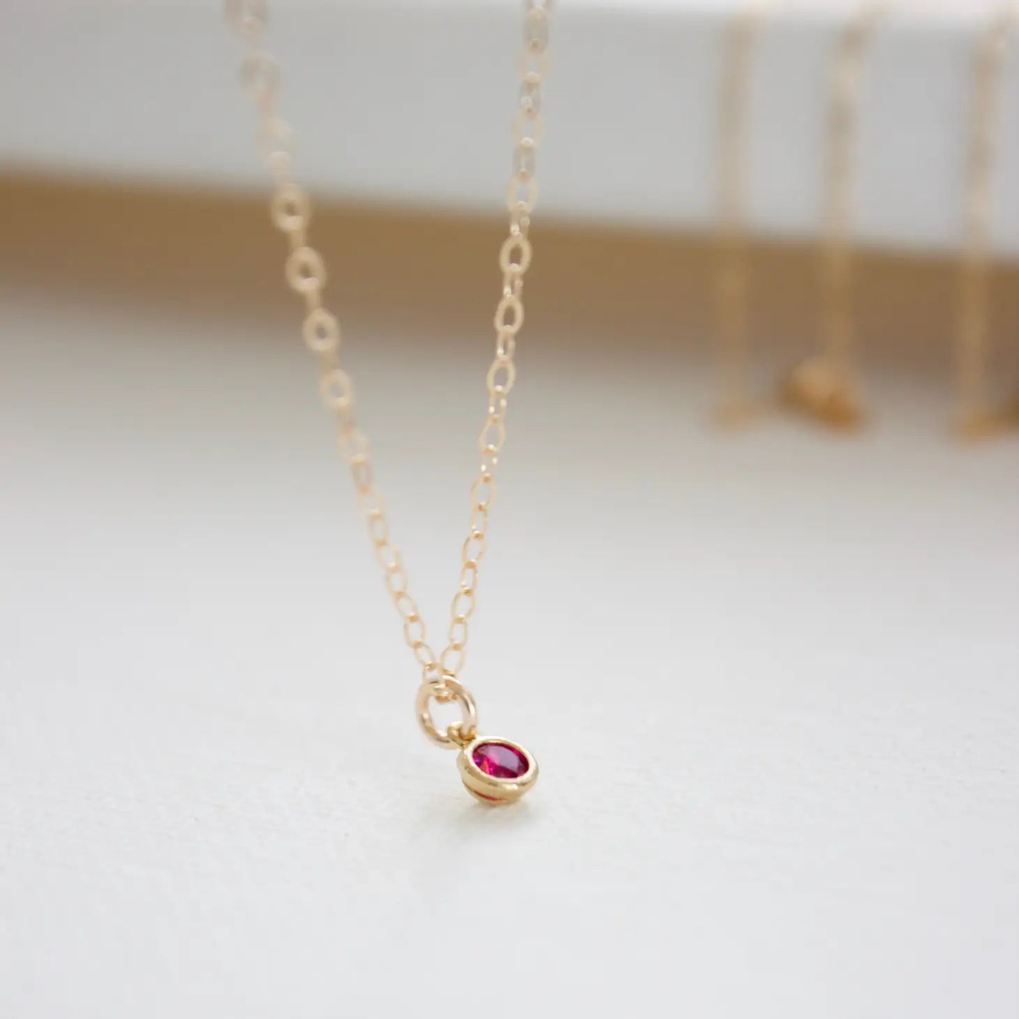 Miniature Birthstone Necklace