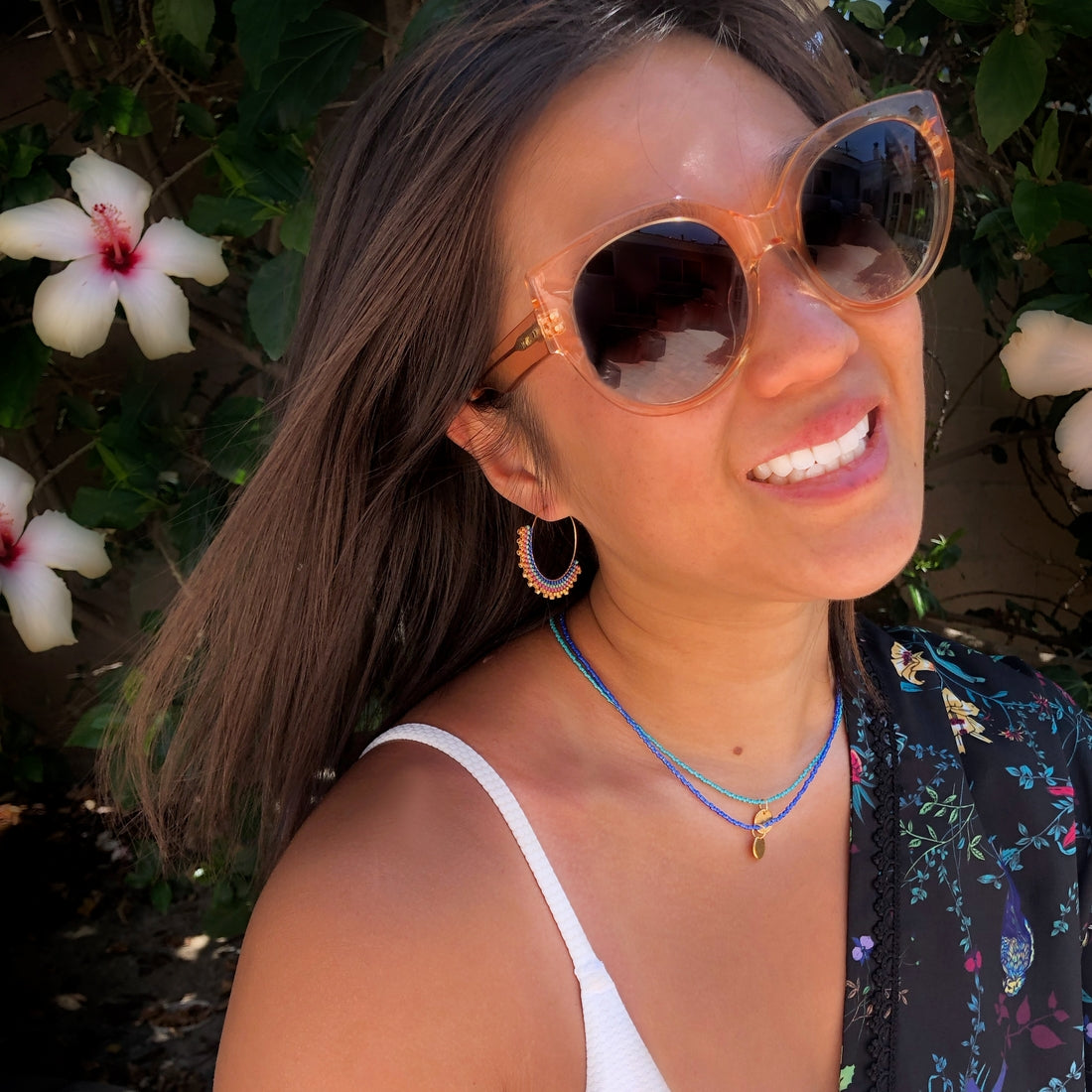 Creole Beaded Earrings