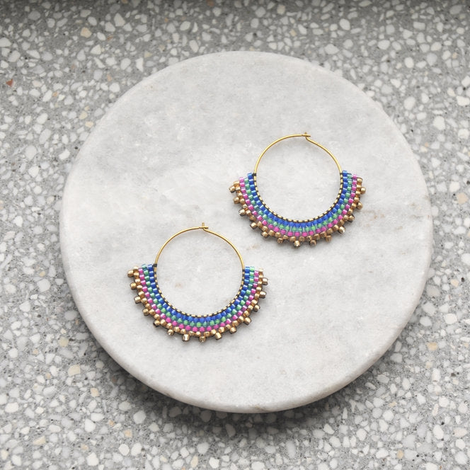 Creole Beaded Earrings