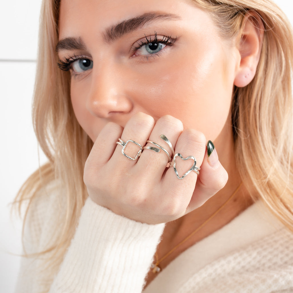 Silver Cuff Statement Ring