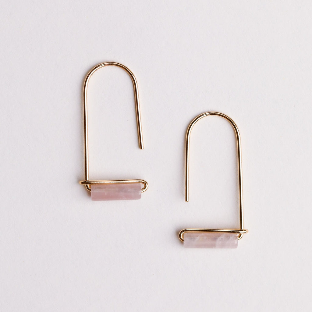 Rose Quartz Gemstone Drop