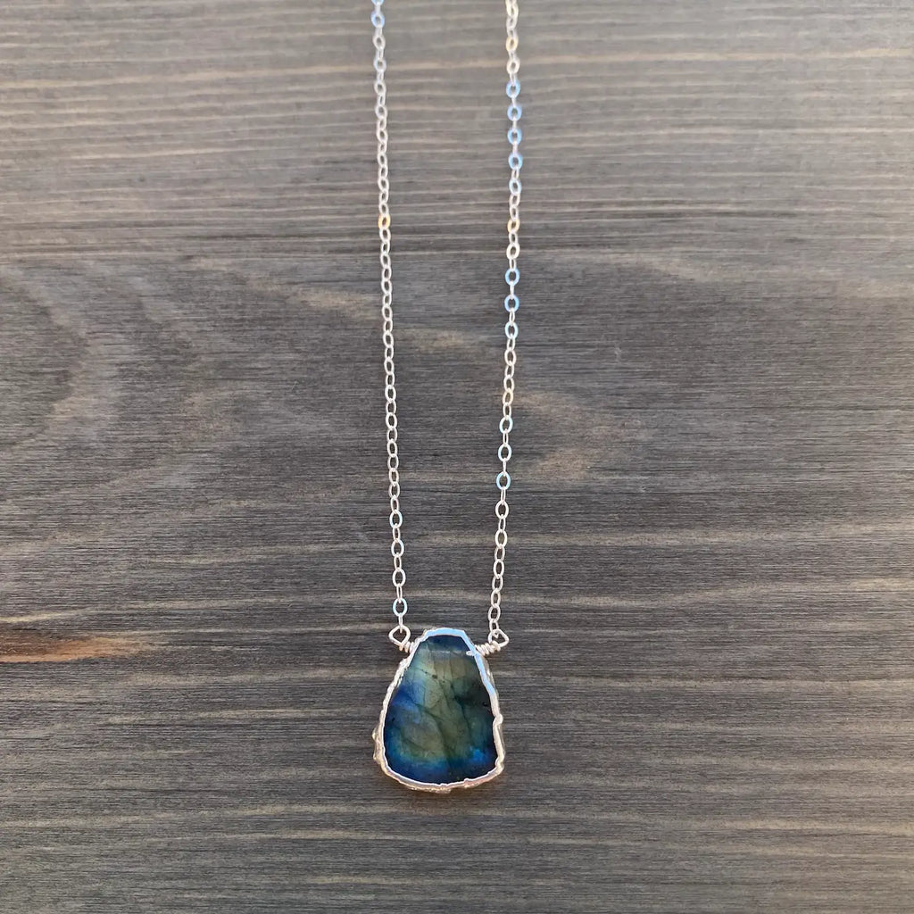 Labradorite Slice Necklace