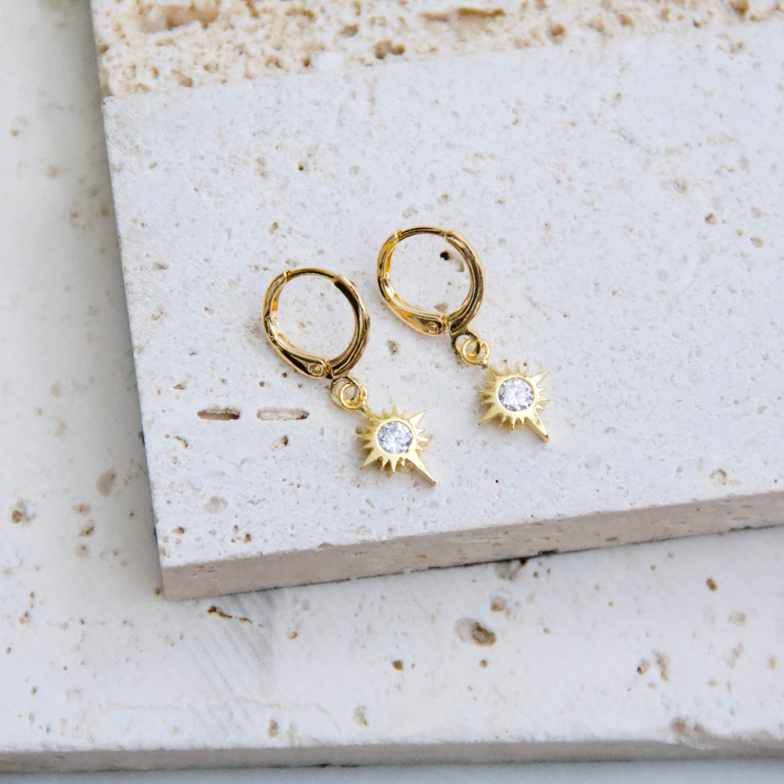 Star Huggie Earrings