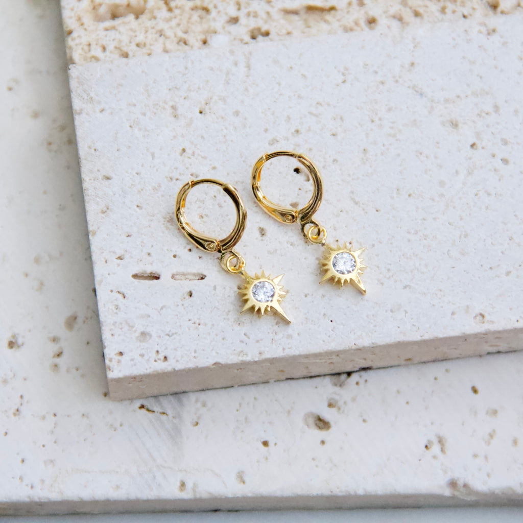Star Huggie Earrings