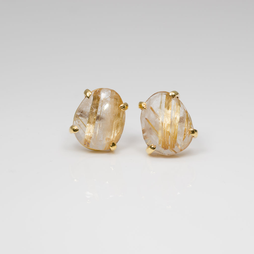 Rutile Quartz Studs