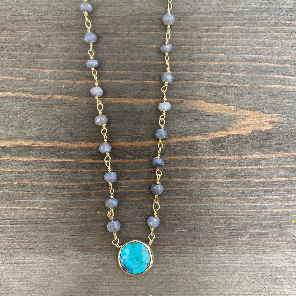 Turquoise and Quartz Necklace