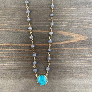 Turquoise and Quartz Necklace