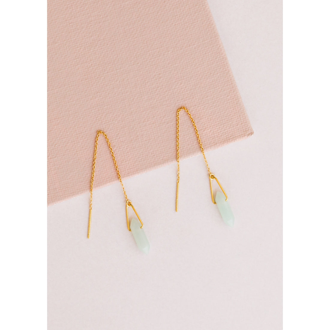 Gemstone Threader Earrings