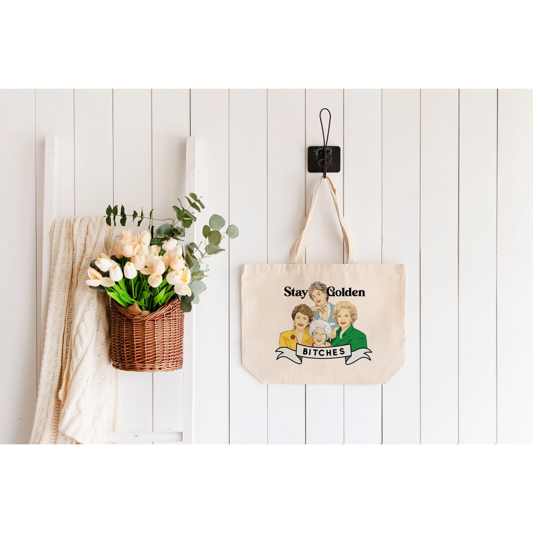 Stay Golden XL Tote Bag